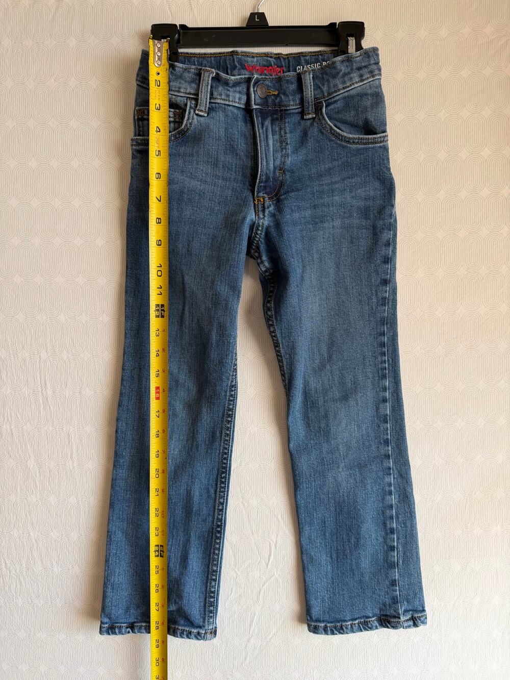 Wrangler Boys Jeans Size 7 Slim Classic Bootcut Blue Denim Adjustable Waist